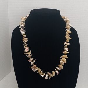 Yellow And Natural Shell Necklace
